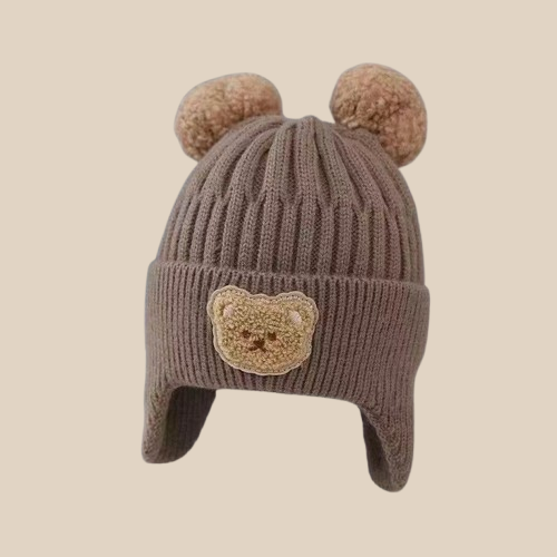 Bonnet Enfant Motif Ourson Style Coréen
