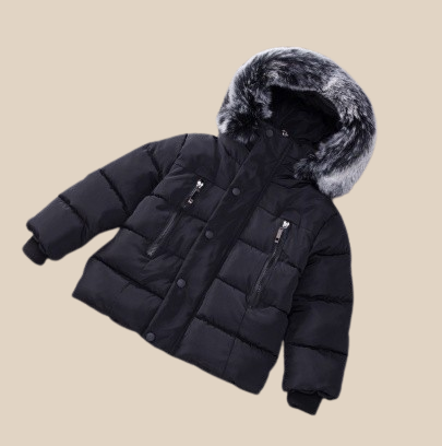 Doudoune Avec Capuche En Fourrure