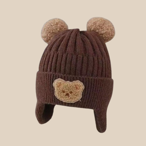 Bonnet Enfant Motif Ourson Style Coréen