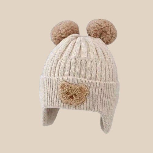 Bonnet Enfant Motif Ourson Style Coréen